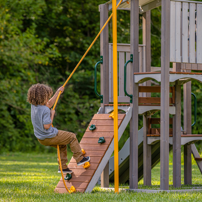 Jack and June Jack & June Haven Cedar Playset With Swings
